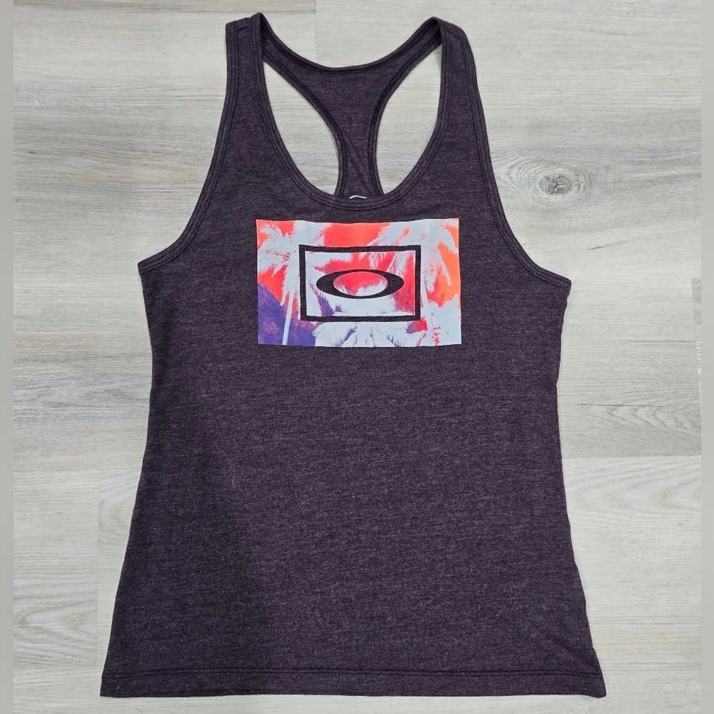 Oakley Womens Heathered Purple Tank Top Size S